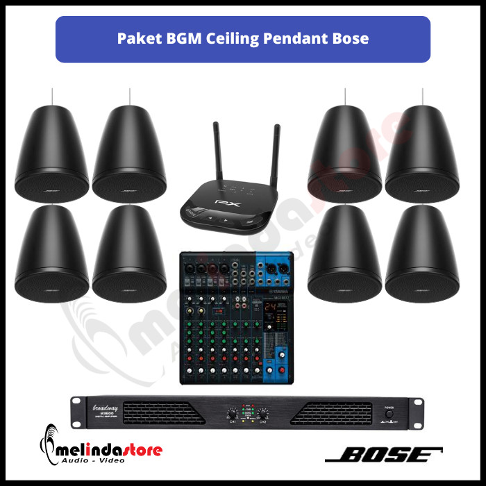 Paket Background Music Speaker Ceiling Pendant Bose DM3P C